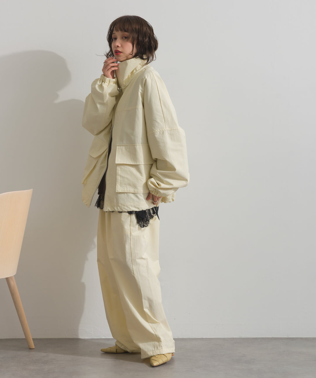 合繊ツイルスタンドジャッケット