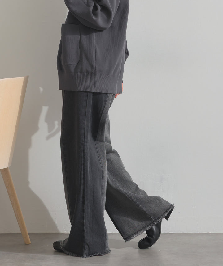 ツートーンバイカラーデニムパンツ