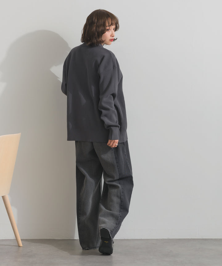 メタルボタン衿付きニットカーディガン