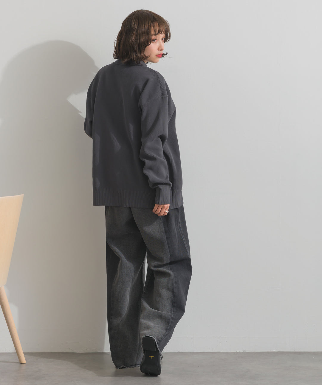 ツートーンバイカラーデニムパンツ