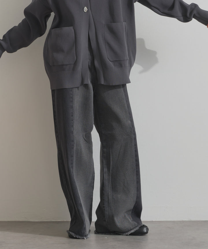 ツートーンバイカラーデニムパンツ