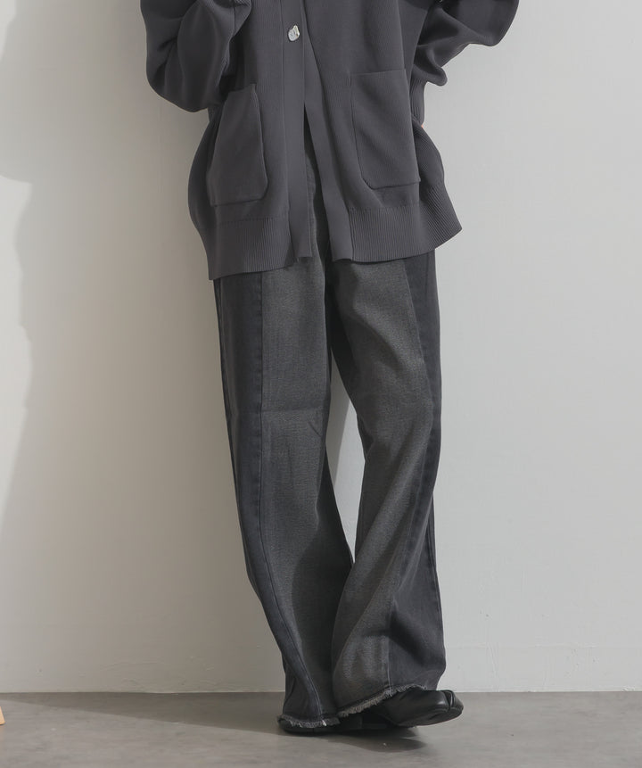 ツートーンバイカラーデニムパンツ