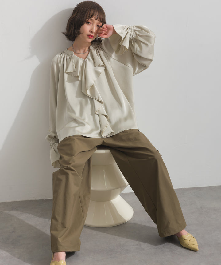 フリルギャザーブラウス