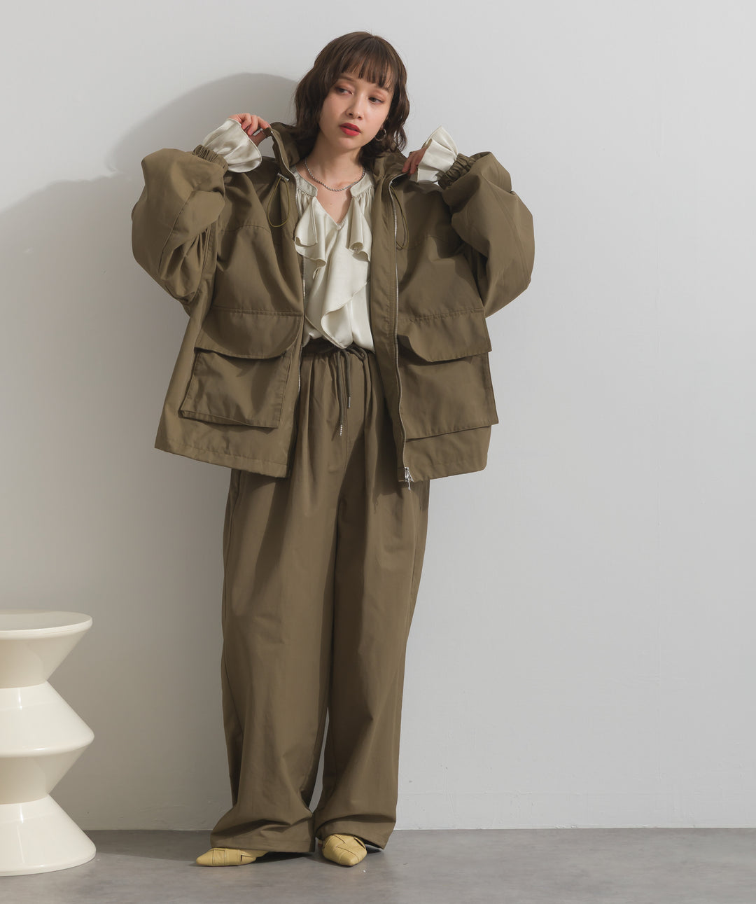 合繊ツイルスタンドジャッケット