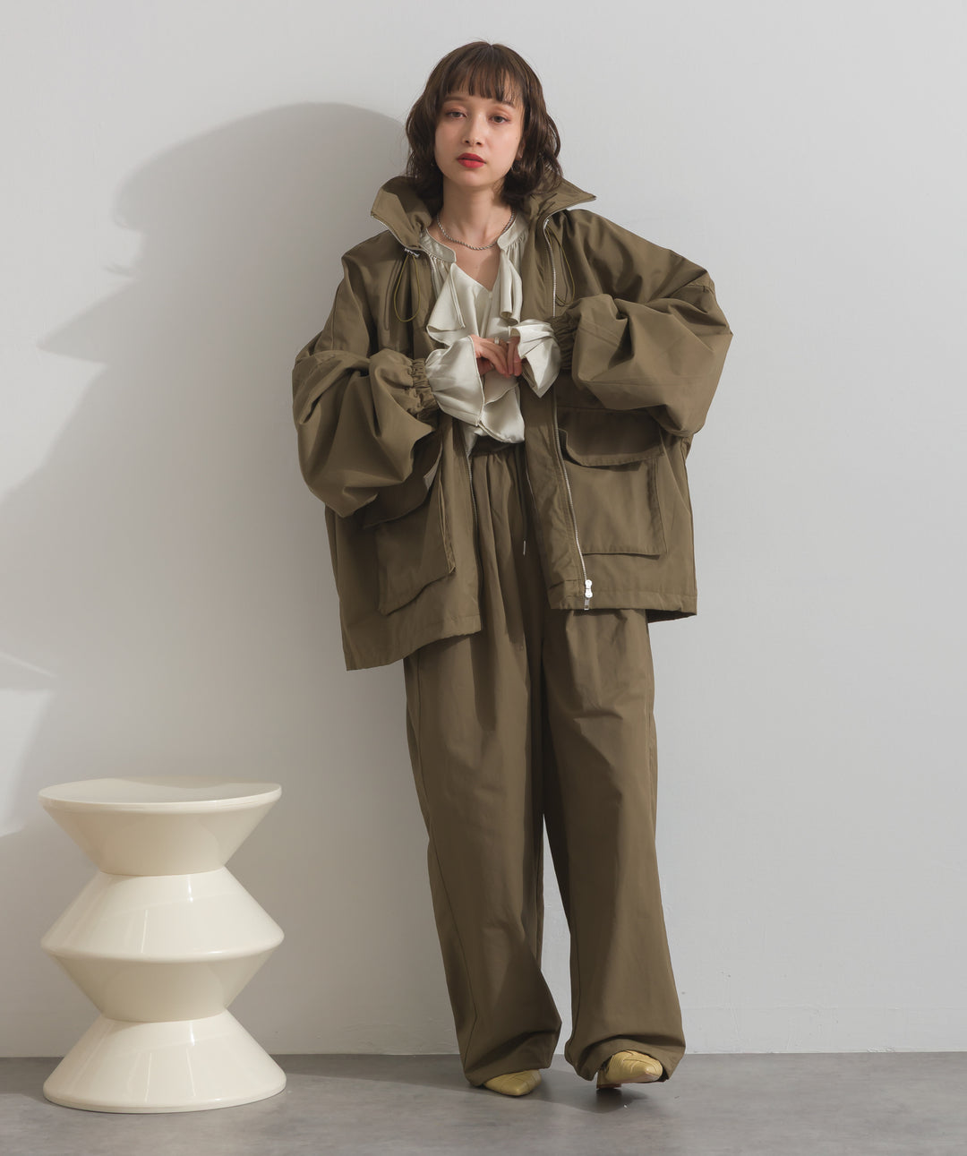 合繊ツイルスタンドジャッケット