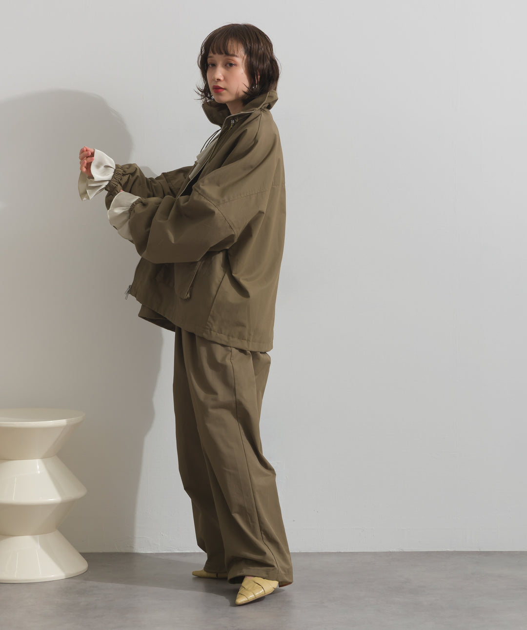 合繊ツイルスタンドジャッケット