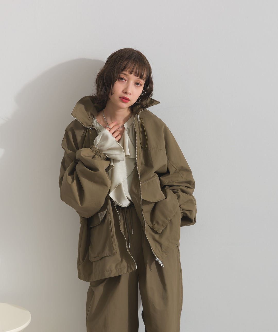 合繊ツイルスタンドジャッケット