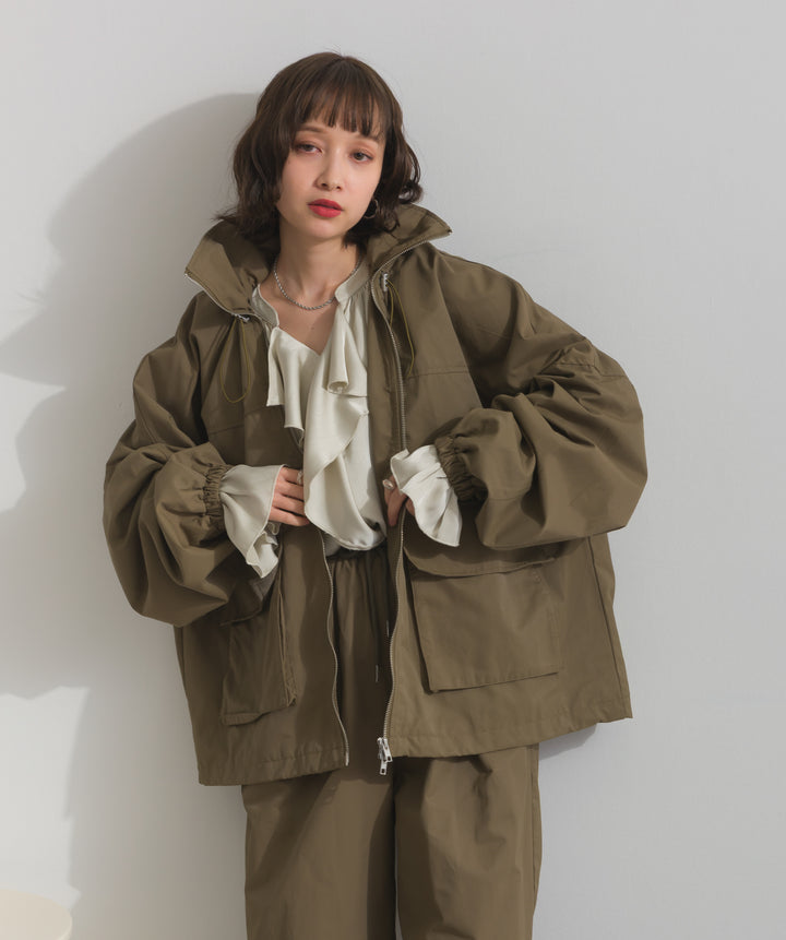 合繊ツイルスタンドジャッケット