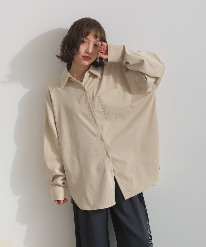 スリーブアレンジドレープシャツ