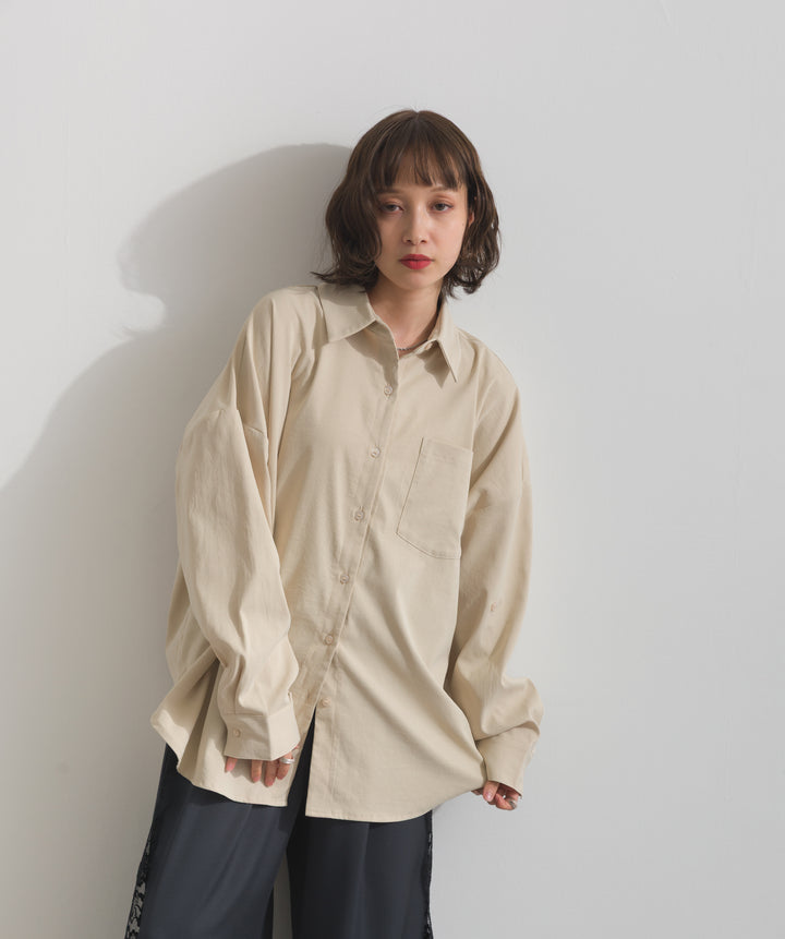 スリーブアレンジドレープシャツ