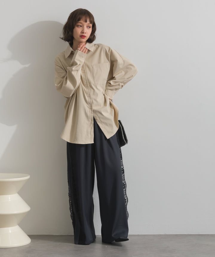 スリーブアレンジドレープシャツ