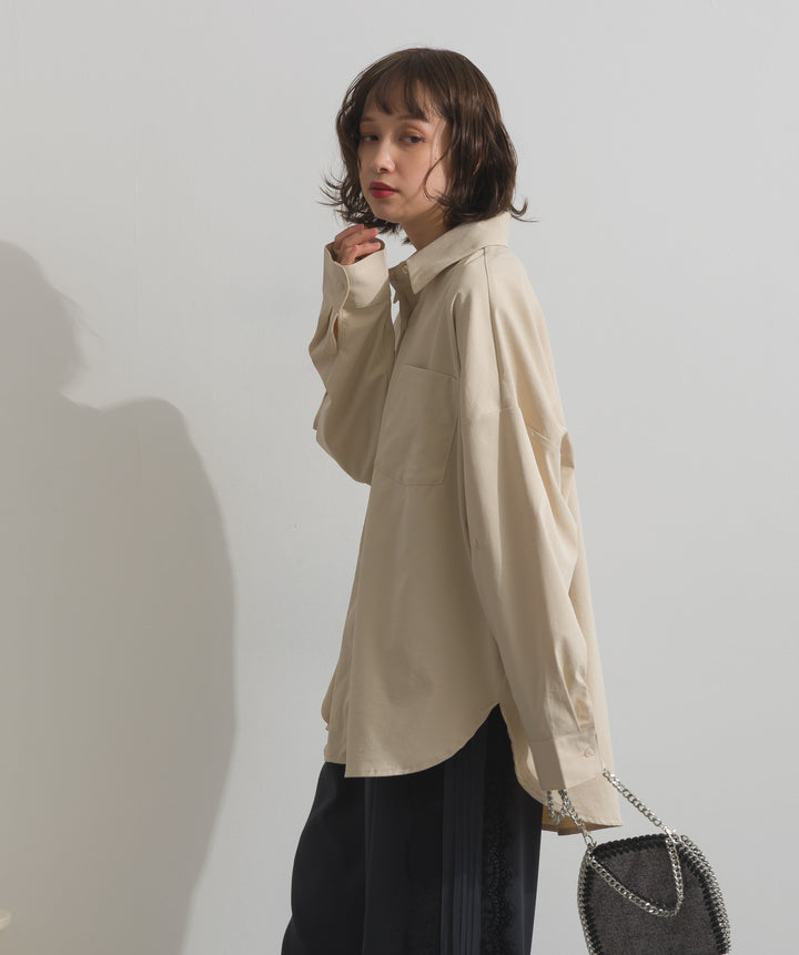 スリーブアレンジドレープシャツ