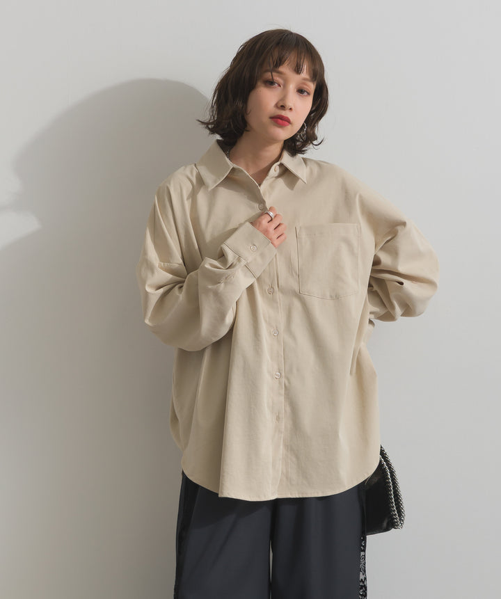 スリーブアレンジドレープシャツ