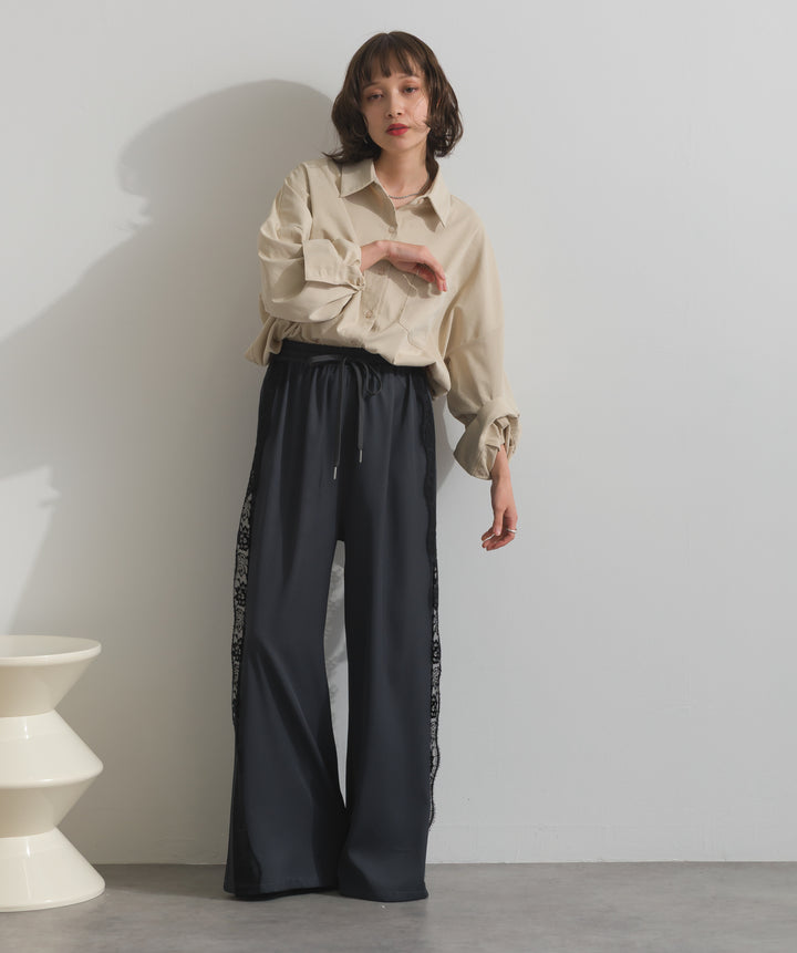 スリーブアレンジドレープシャツ