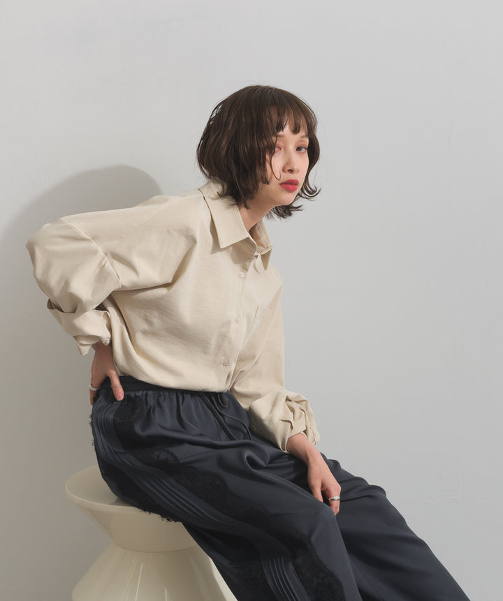 スリーブアレンジドレープシャツ