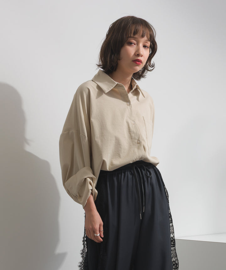 スリーブアレンジドレープシャツ