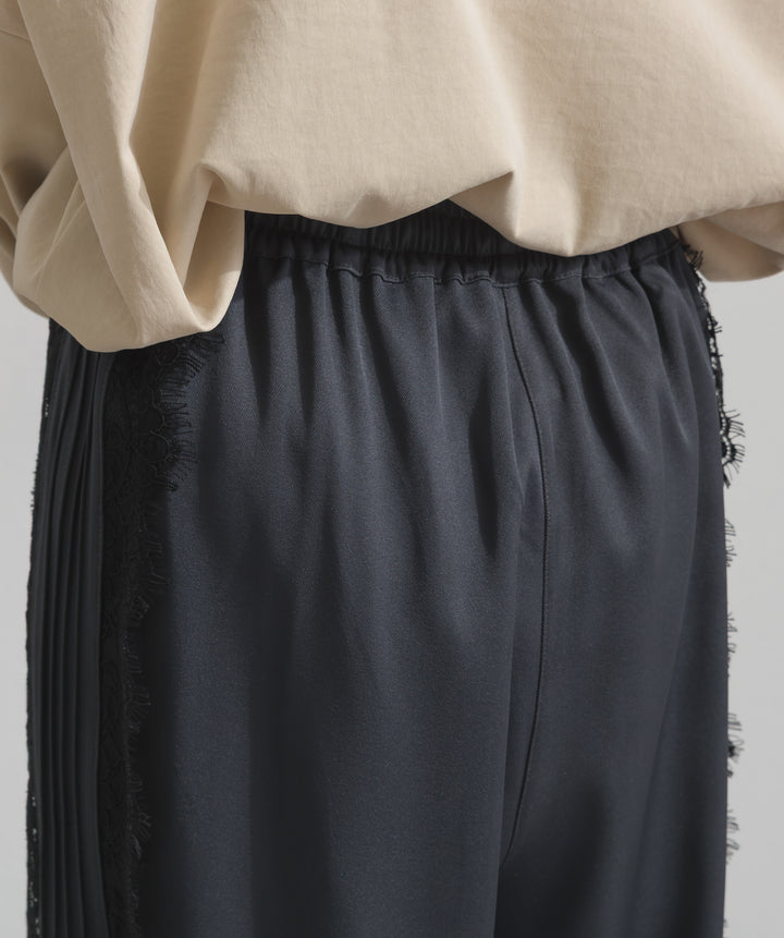 サイドレースワイドパンツ