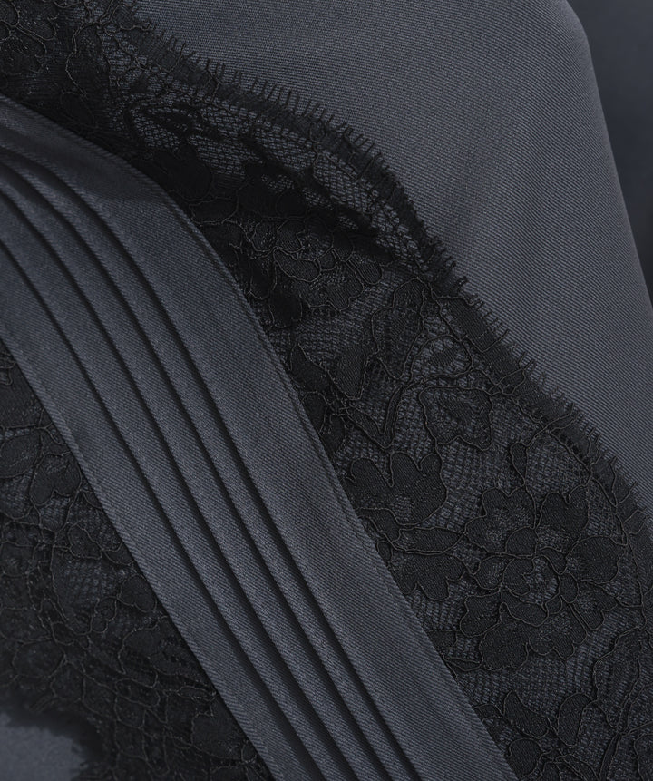 サイドレースワイドパンツ