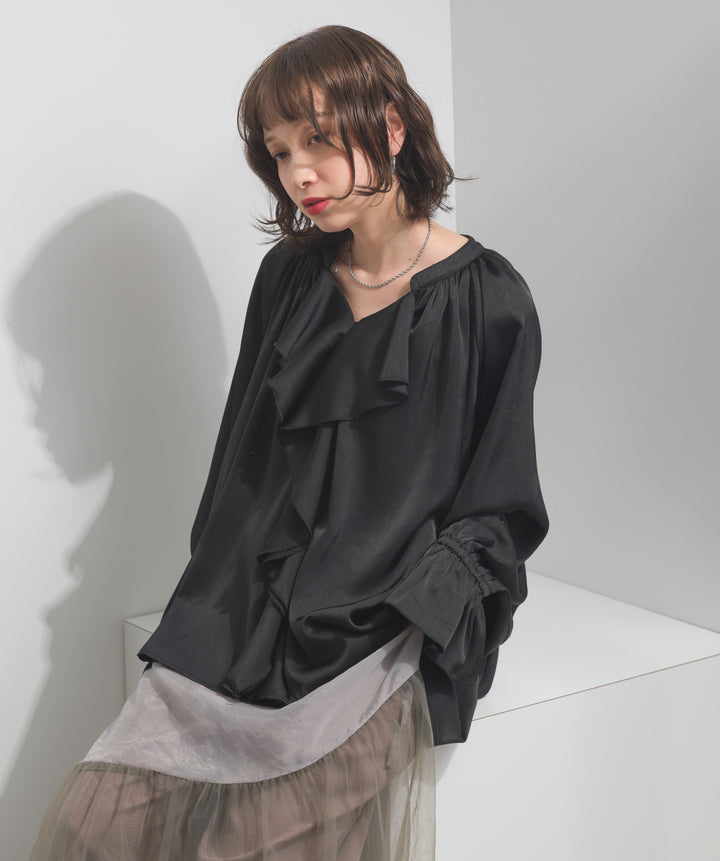 フリルギャザーブラウス