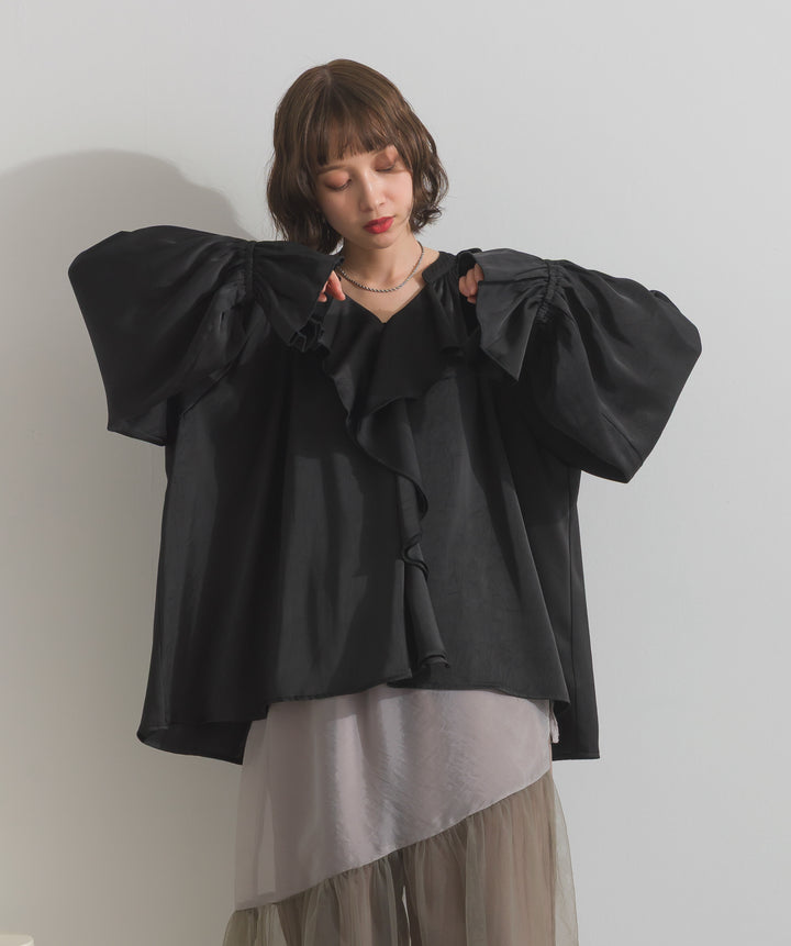 フリルギャザーブラウス