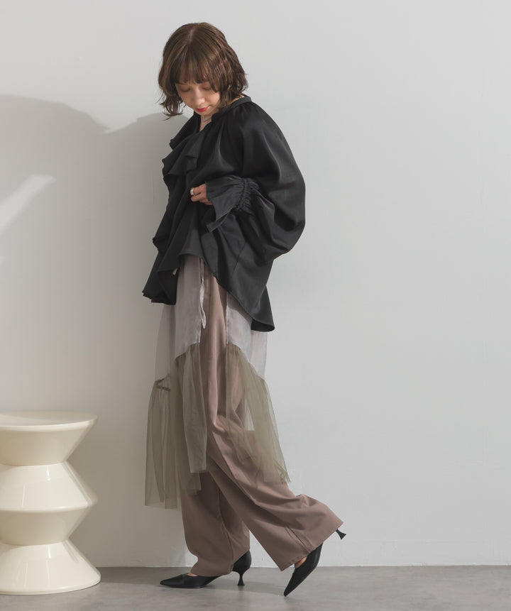 フリルギャザーブラウス