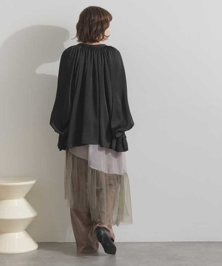 シアーレイヤードラップパンツ