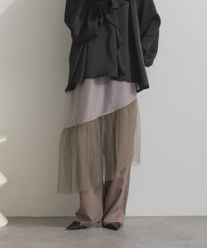 シアーレイヤードラップパンツ