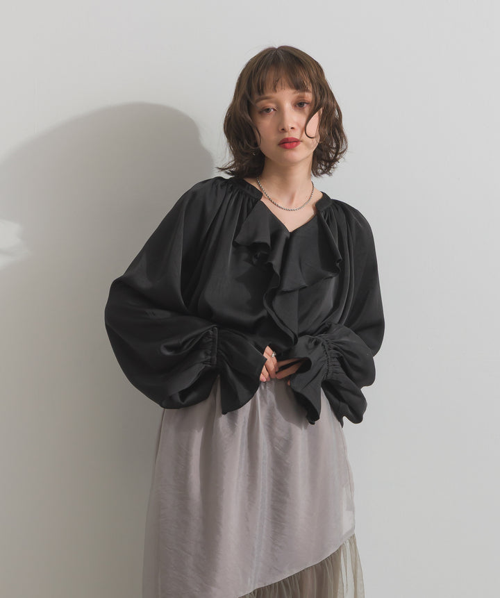 フリルギャザーブラウス