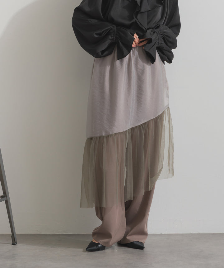 シアーレイヤードラップパンツ