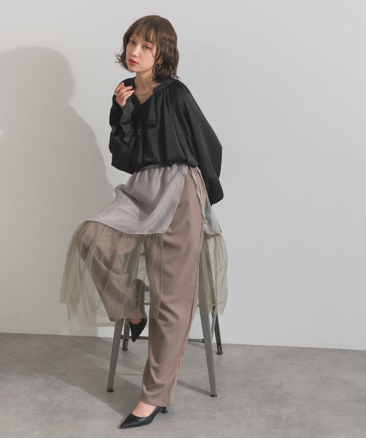 シアーレイヤードラップパンツ