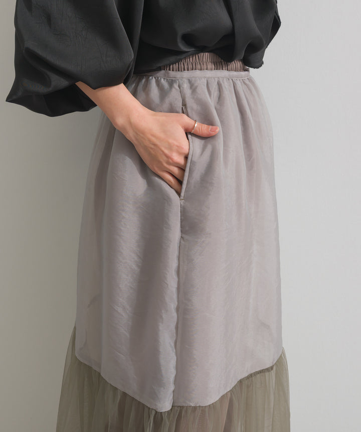 シアーレイヤードラップパンツ