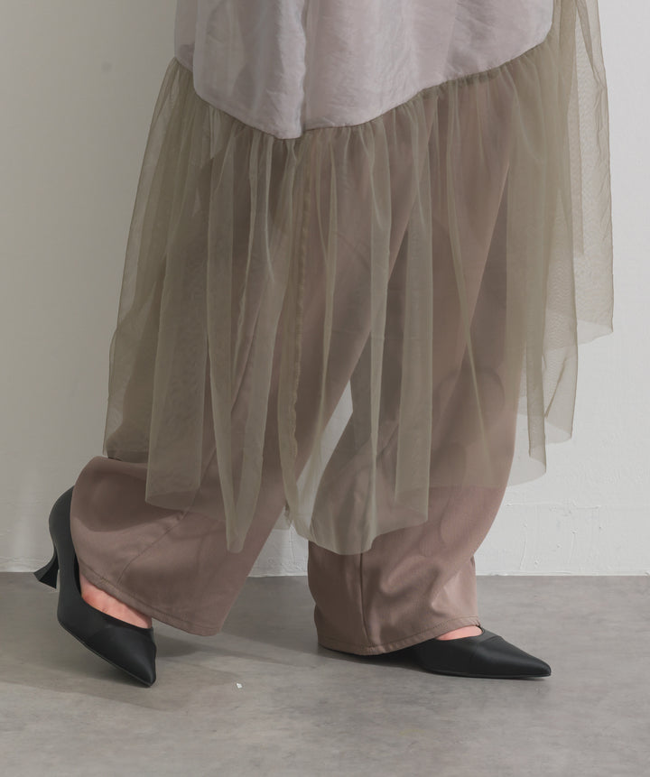 シアーレイヤードラップパンツ