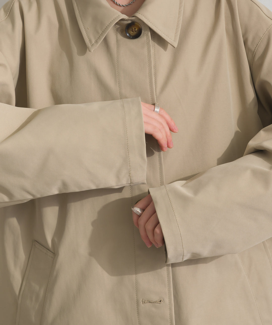 コンパクトツイルスカーフ付きコート