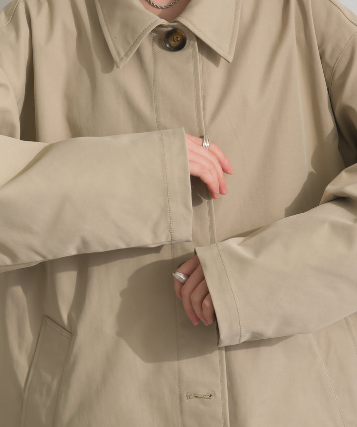 コンパクトツイルスカーフ付きコート