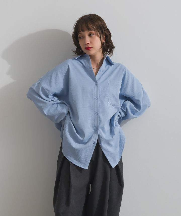 スリーブアレンジドレープシャツ