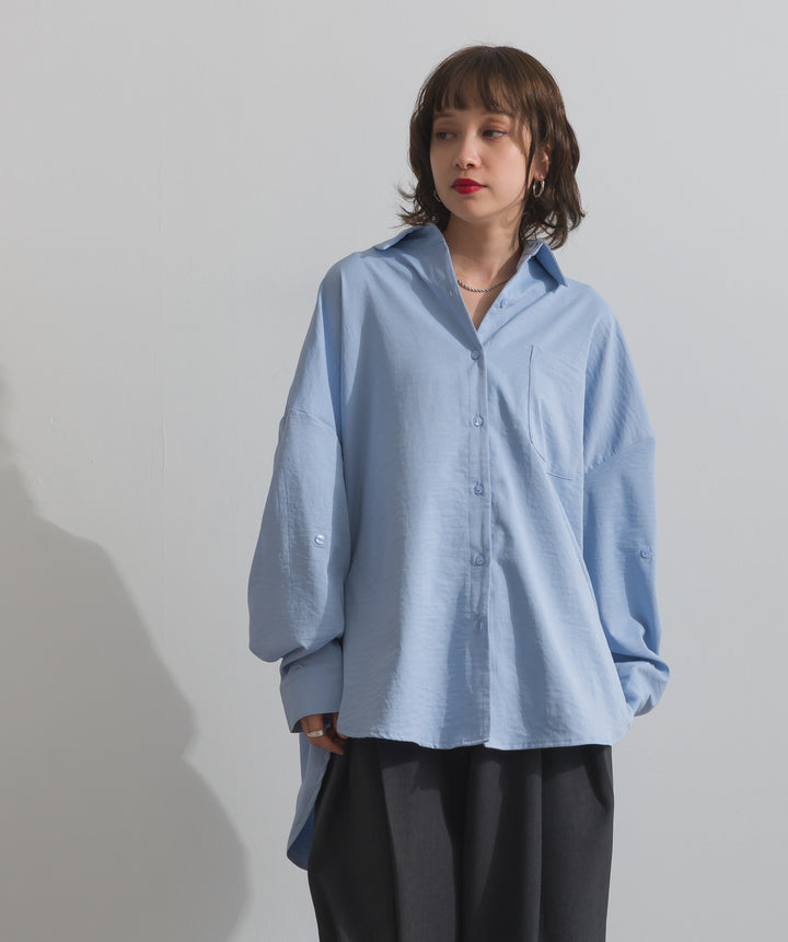 スリーブアレンジドレープシャツ