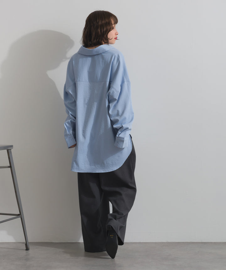 スリーブアレンジドレープシャツ