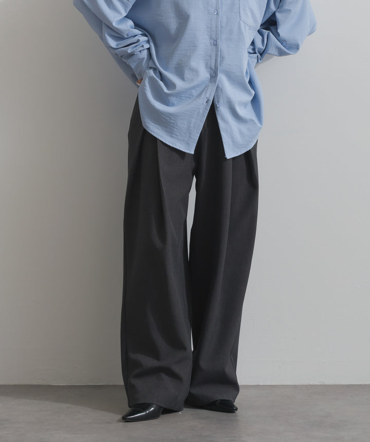 アシンメトリーウエストタックパンツ