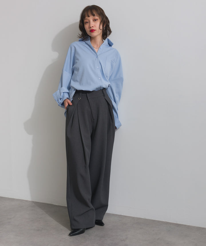 スリーブアレンジドレープシャツ