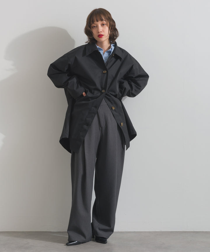 アシンメトリーウエストタックパンツ