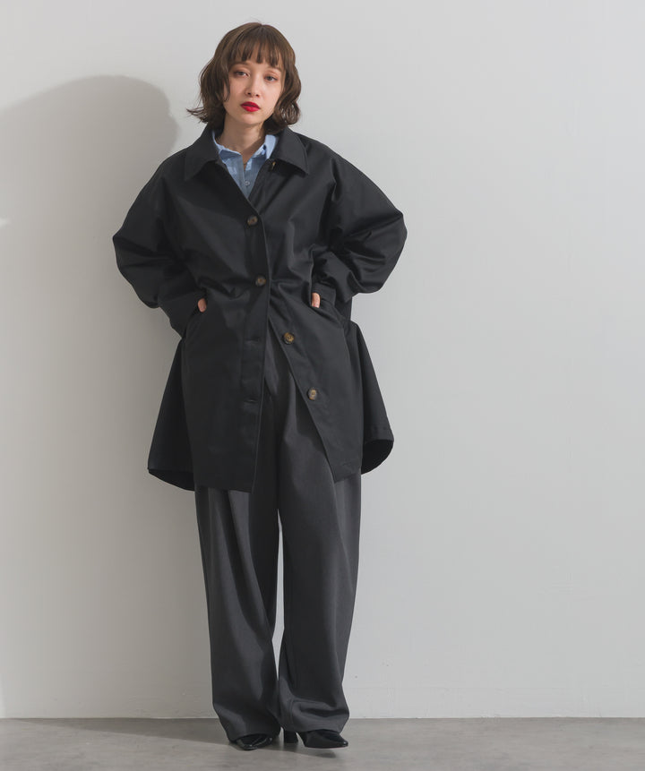 コンパクトツイルスカーフ付きコート