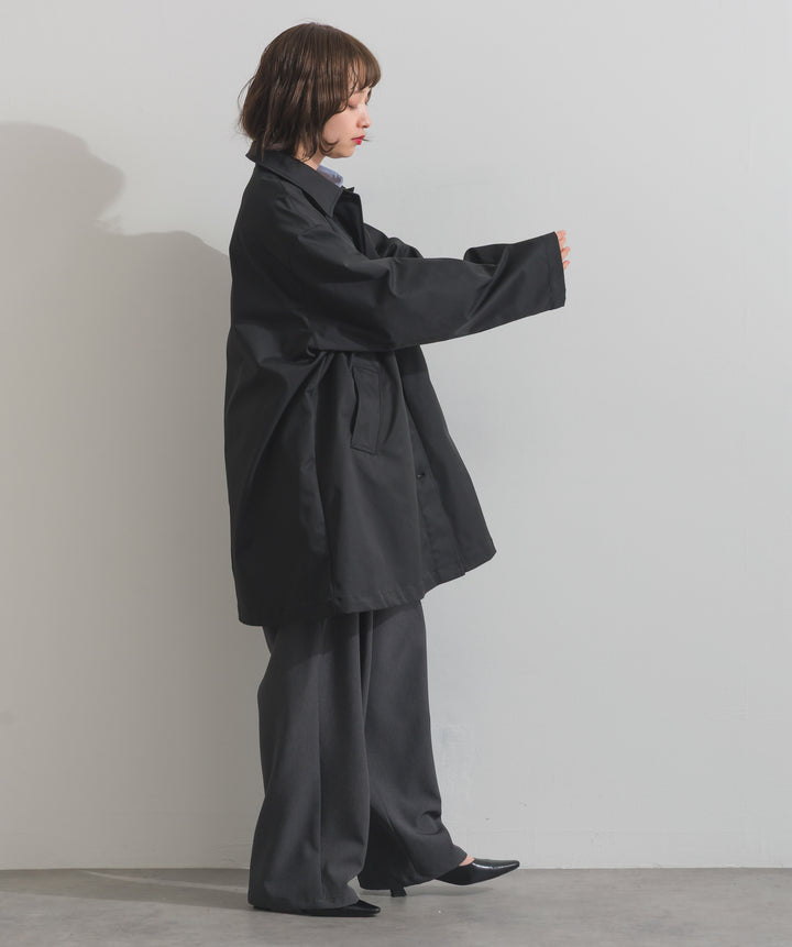 コンパクトツイルスカーフ付きコート