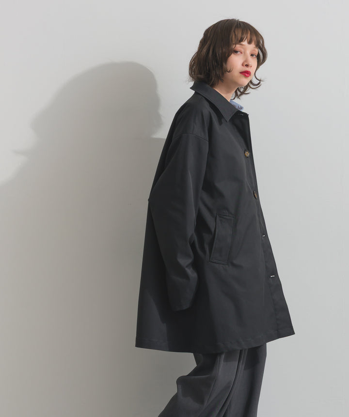 コンパクトツイルスカーフ付きコート