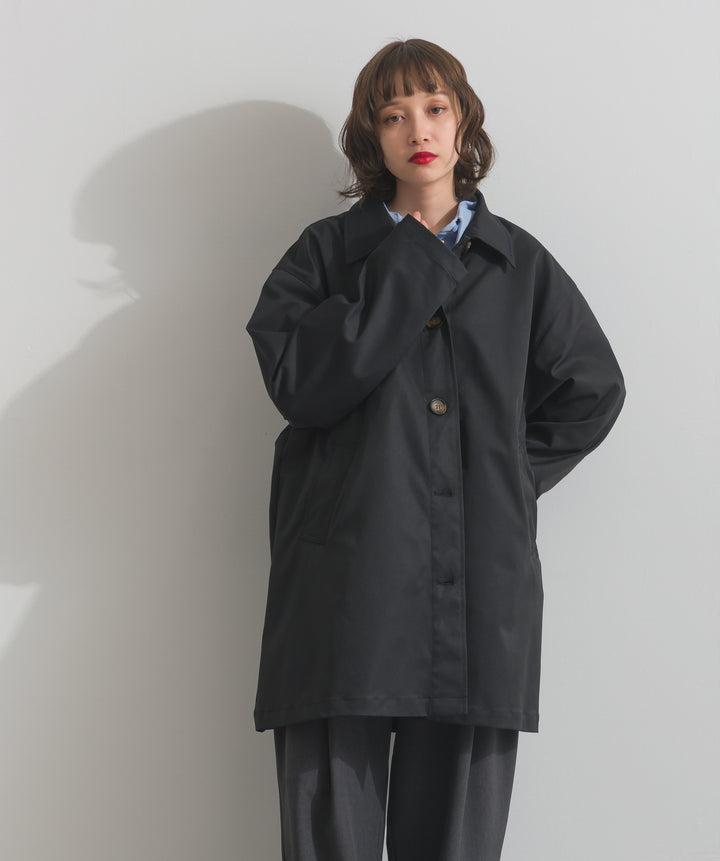 コンパクトツイルスカーフ付きコート