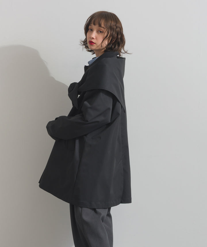 コンパクトツイルスカーフ付きコート