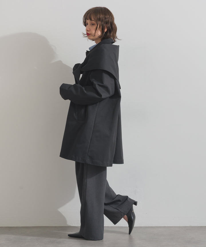 コンパクトツイルスカーフ付きコート