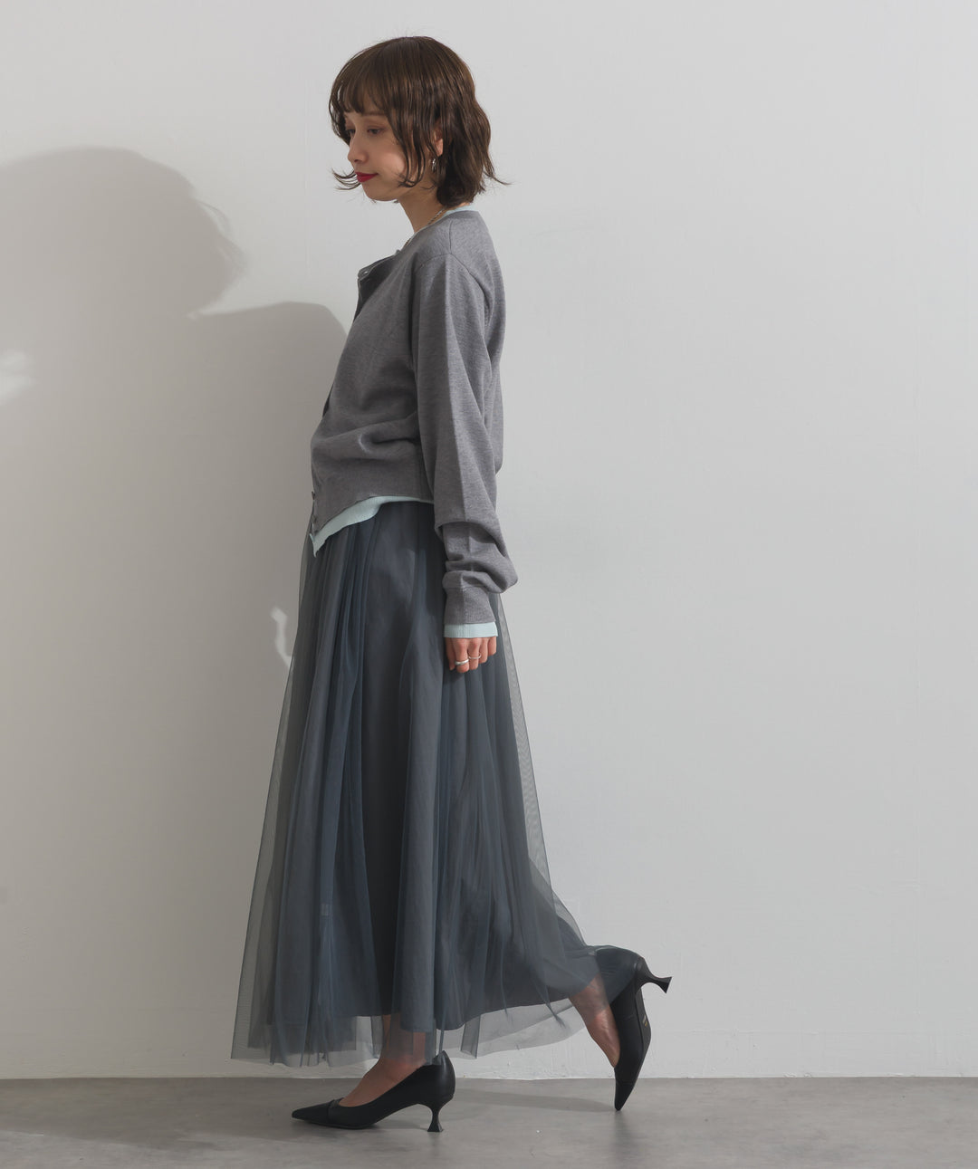 リバーシブルボリュームチュールスカート