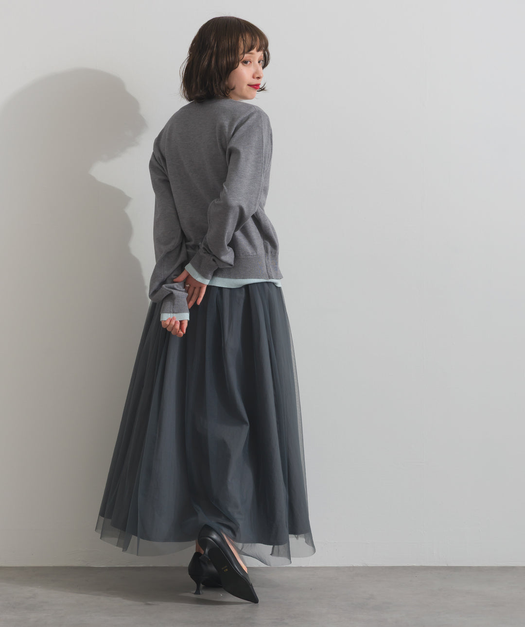 リバーシブルボリュームチュールスカート
