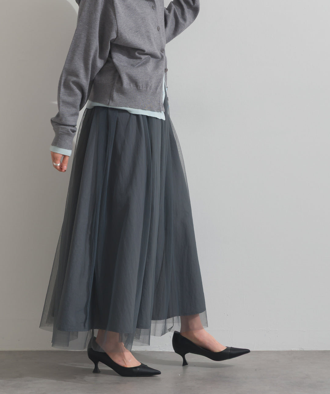 リバーシブルボリュームチュールスカート