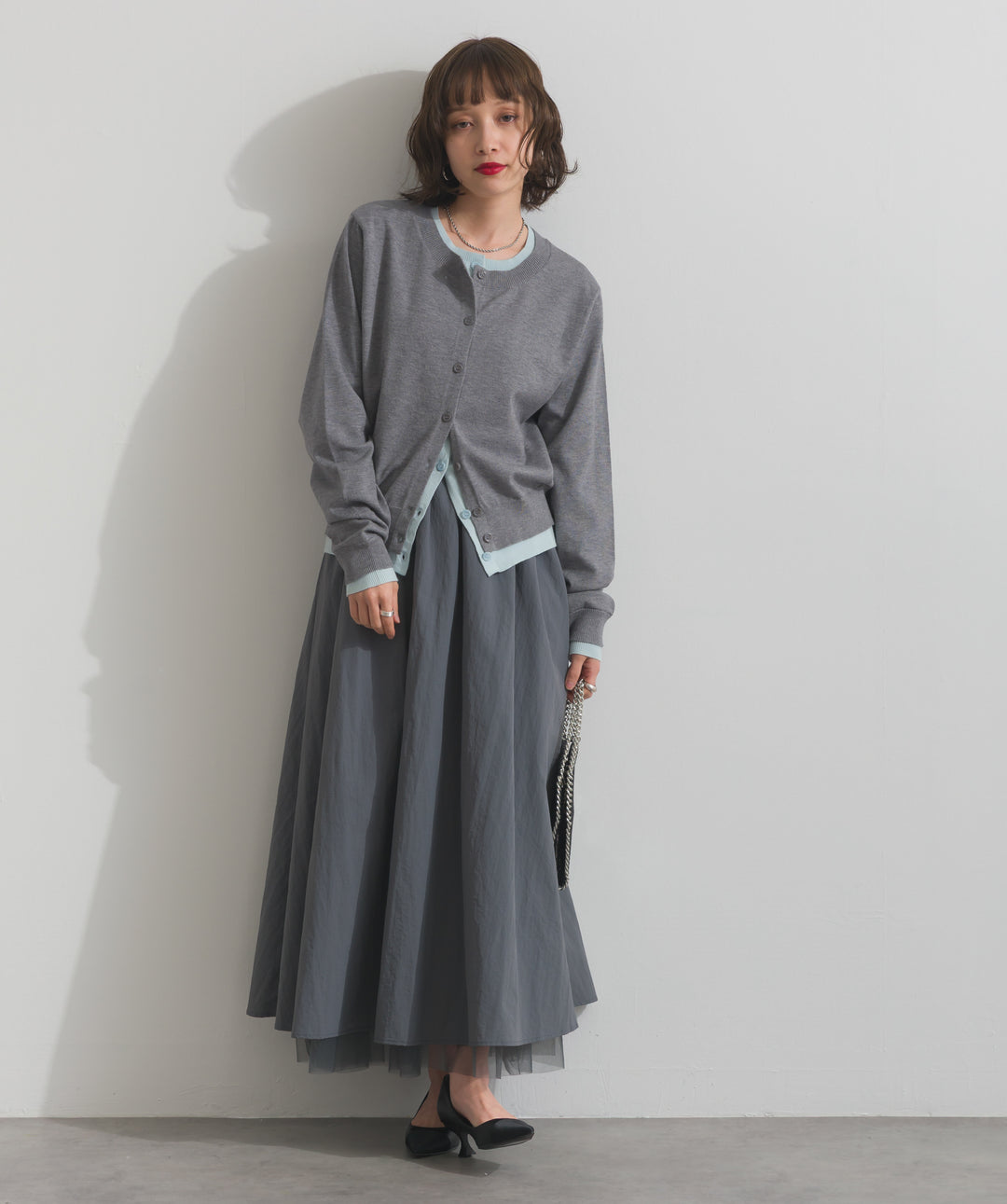 リバーシブルボリュームチュールスカート